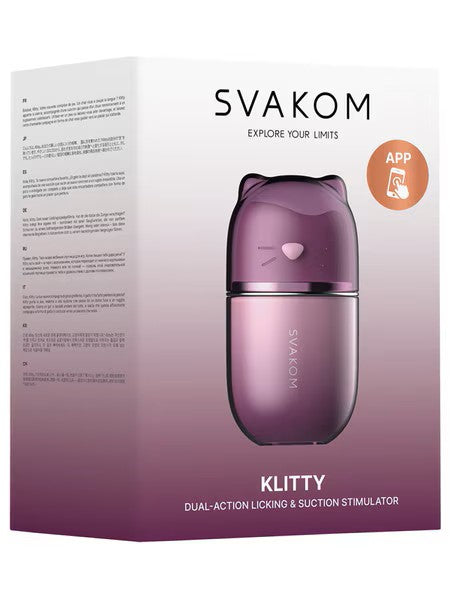 SVAKOM KLITTY DUAL ACTION LICKING SUCTION STIMULATOR