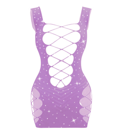 LILAC RHINESTONE DRESS [Cl:LILAC]