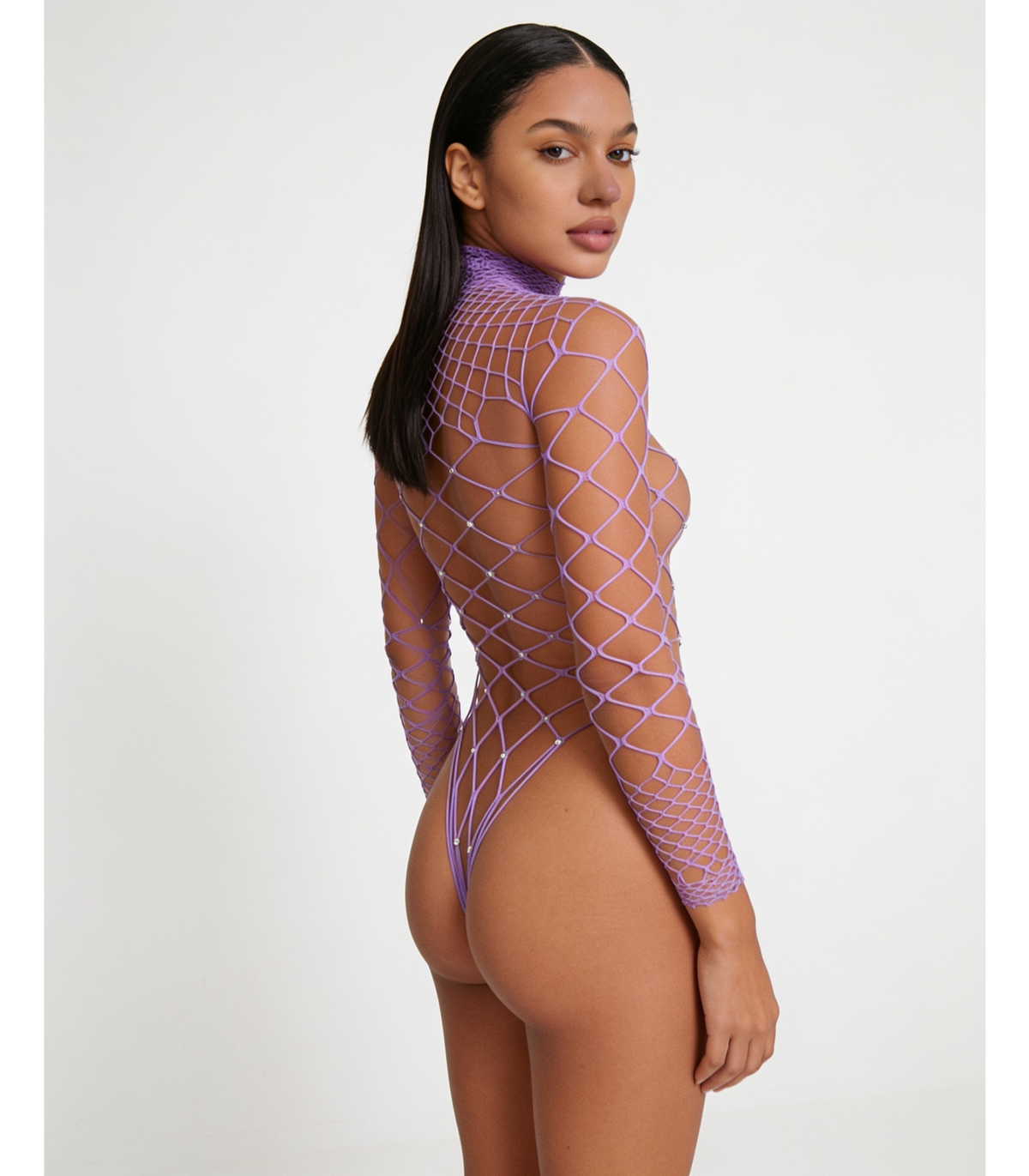WIDE NET RHINESTONE TEDDY LIN014 [Cl:LILAC]