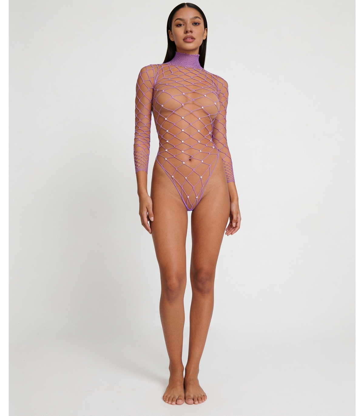 WIDE NET RHINESTONE TEDDY LIN014 [Cl:LILAC]