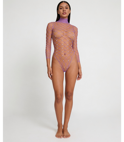 WIDE NET RHINESTONE TEDDY LIN014 [Cl:LILAC]