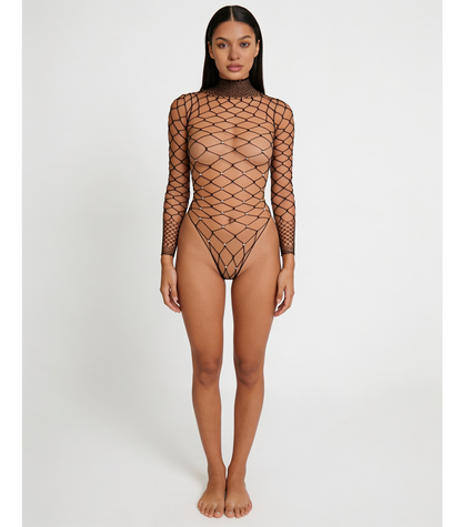 WIDE NET RHINESTONE TEDDY LIN014 [Cl:BLACK]