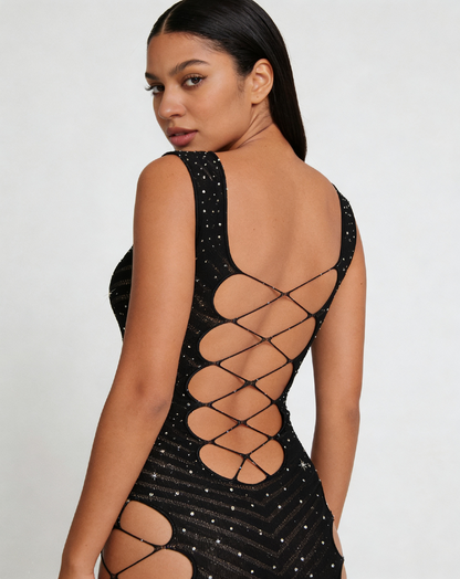 RHINESTONE DRESS [Cl:BLACK]