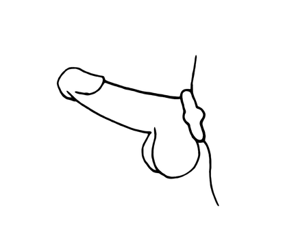 LL021 COCK RING BEADED FAT BOY SILICONE BLACK