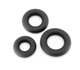 LIQUID SILICONE COCK RING 3 PACK [Cl:BLACK]