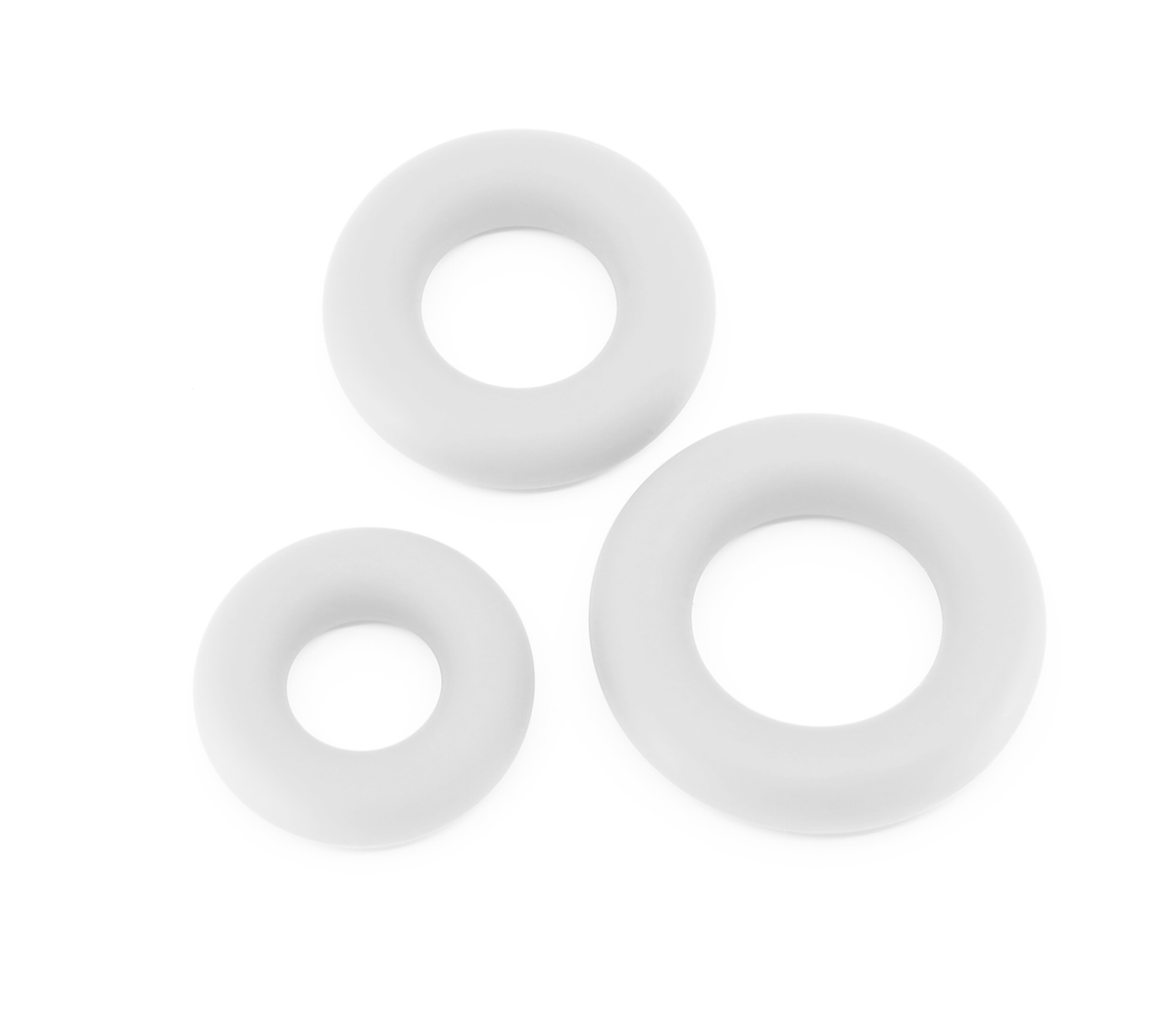 LIQUID SILICONE COCK RING 3 PACK [Cl:WHITE]