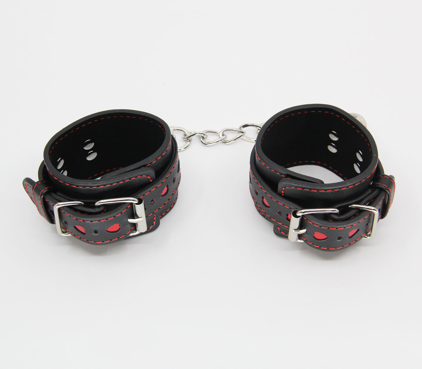 BERLIN BABY HAND CUFFS HEART BLACK RED