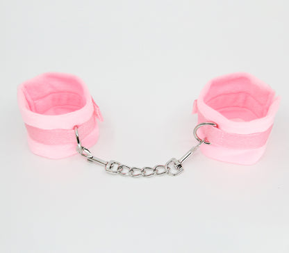 BABY BERLIN PLUSH WEBBING CUFFS [CL:PINK]