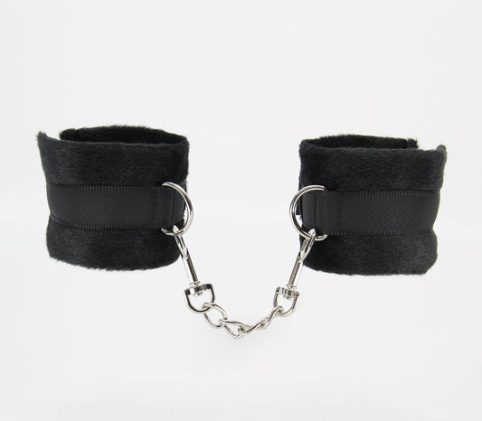 BABY BERLIN PLUSH WEBBING CUFFS [CL:BLACK]