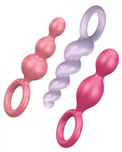 SATISFYER BOOTY CALL PLUGS COLOURED 3