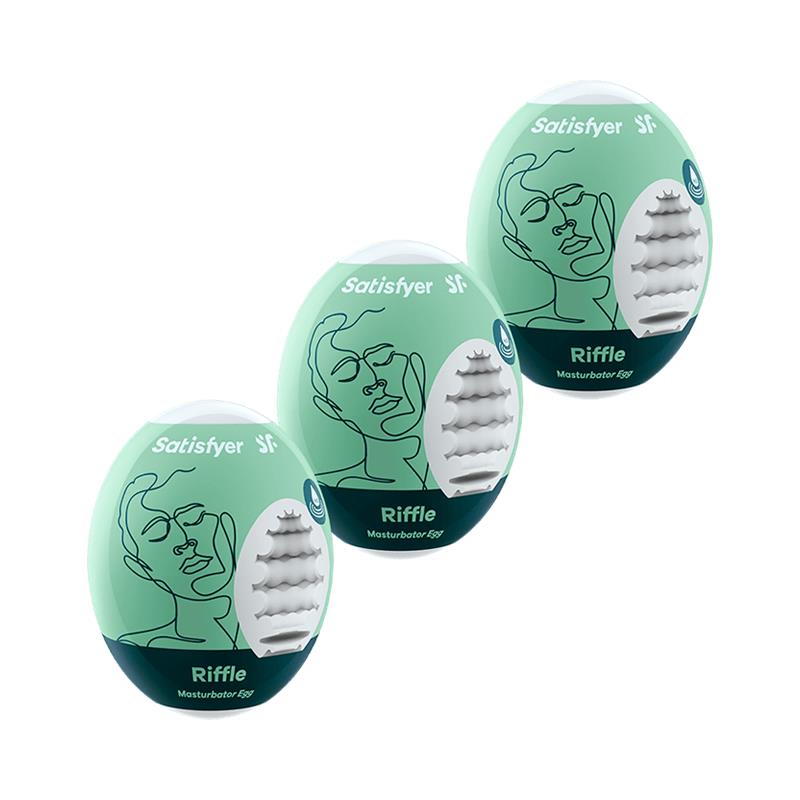 SATISFYER RIFFLE MASTURBATOR EGGS X3