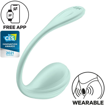 SATISFYER SMOOTH PETAL WEARABLE VIBE GRN