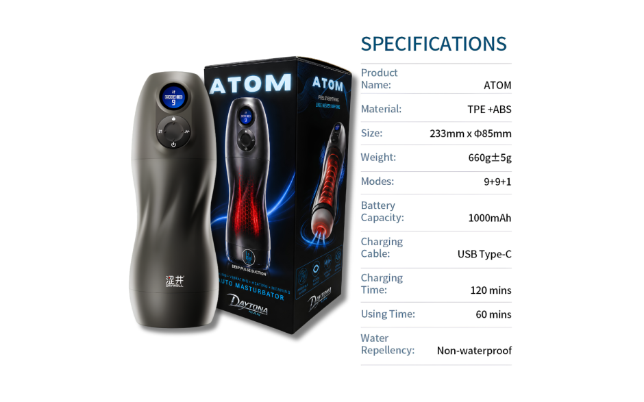 ATOM THRUSTING, HEATING, VIBRATING MASTURBATOR