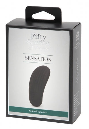 FIFTY SHADES OF GREY SENSATION RECHARGEABLE SILICONE CLITORAL VIBRATOR BLACK