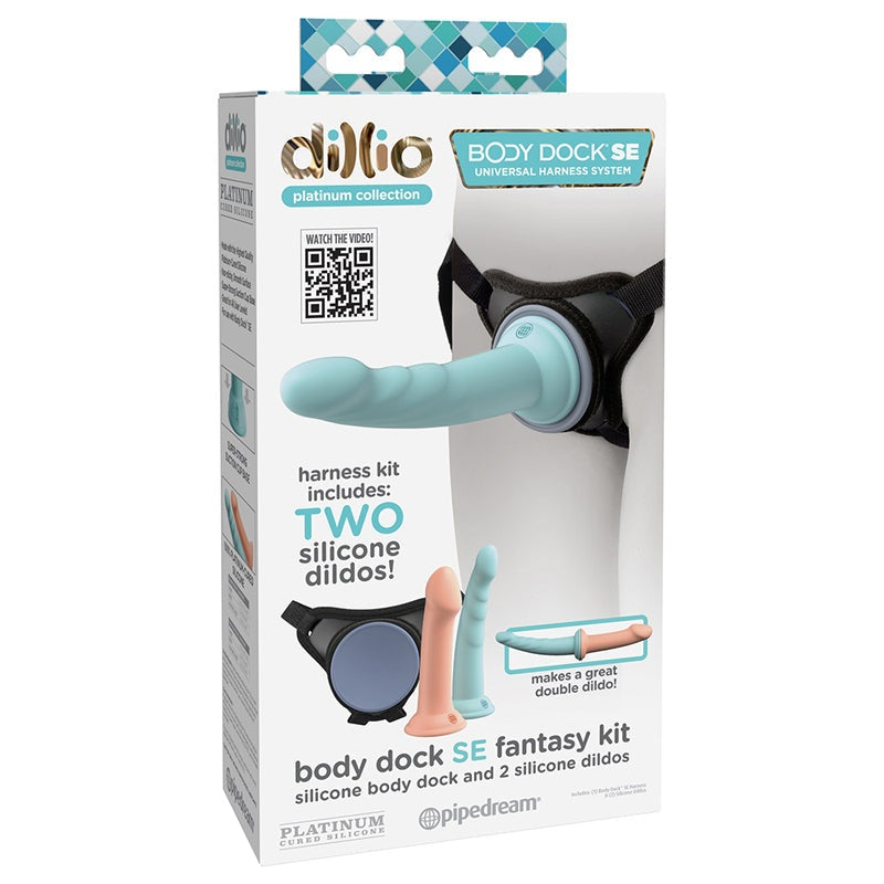 DILLIO SILICONE BODY DOCK & 2 DILDOS