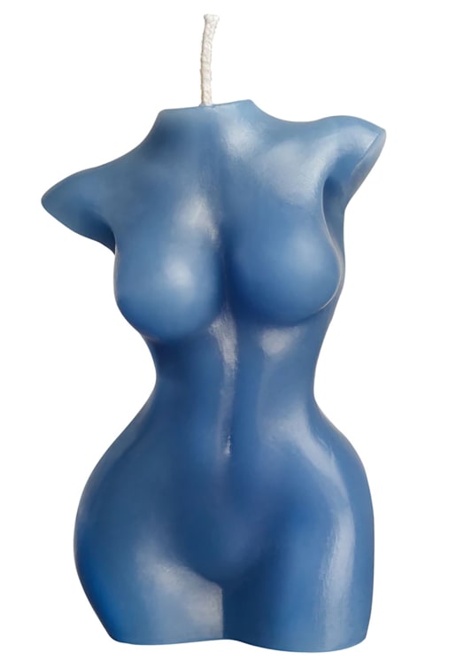 LACIRE TORSO FORM III DRIP CANDLE BLUE