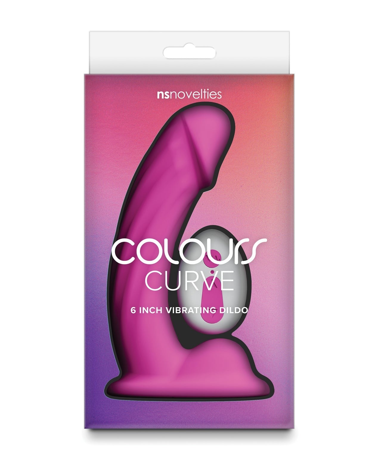 COLOURS CURVE VIBRATING DILDO WITH REMOTE [Cl:PINK Sz:6"]