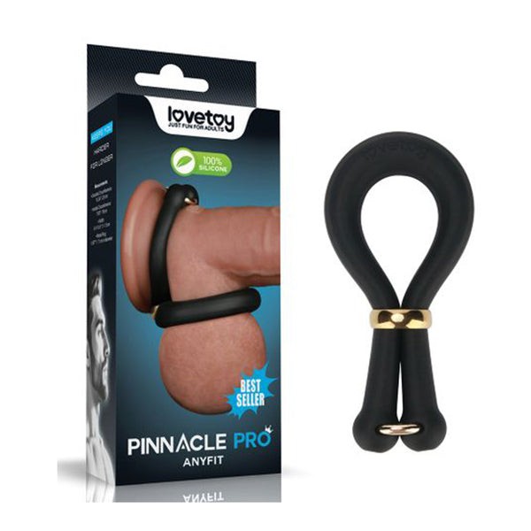 PINNACLE PRO ANYFIT STRETCHER BLACK ADJUSTABLE COCK RING