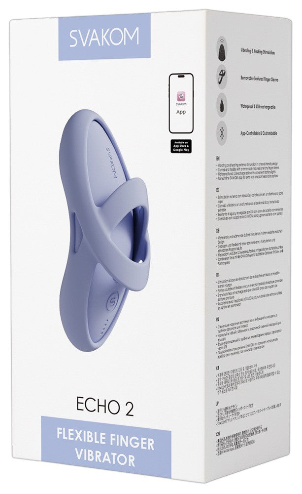 SVAKOM ECHO 2 FINGER VIBRATOR [CL:SKY BLUE]