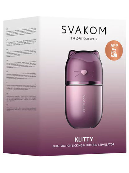 SVAKOM KLITTY DUAL ACTION LICKING SUCTION STIMULATOR