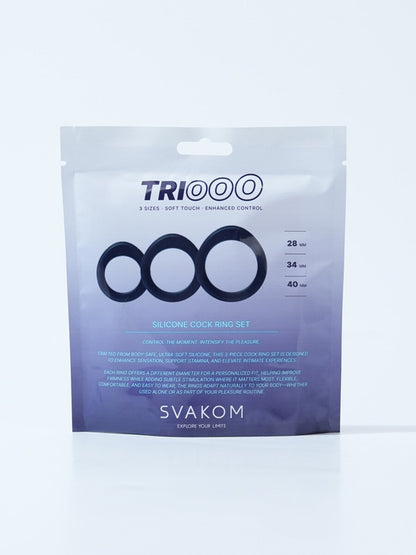 TRIOOO 3 PACK COCK RINGS BY SVAKOM