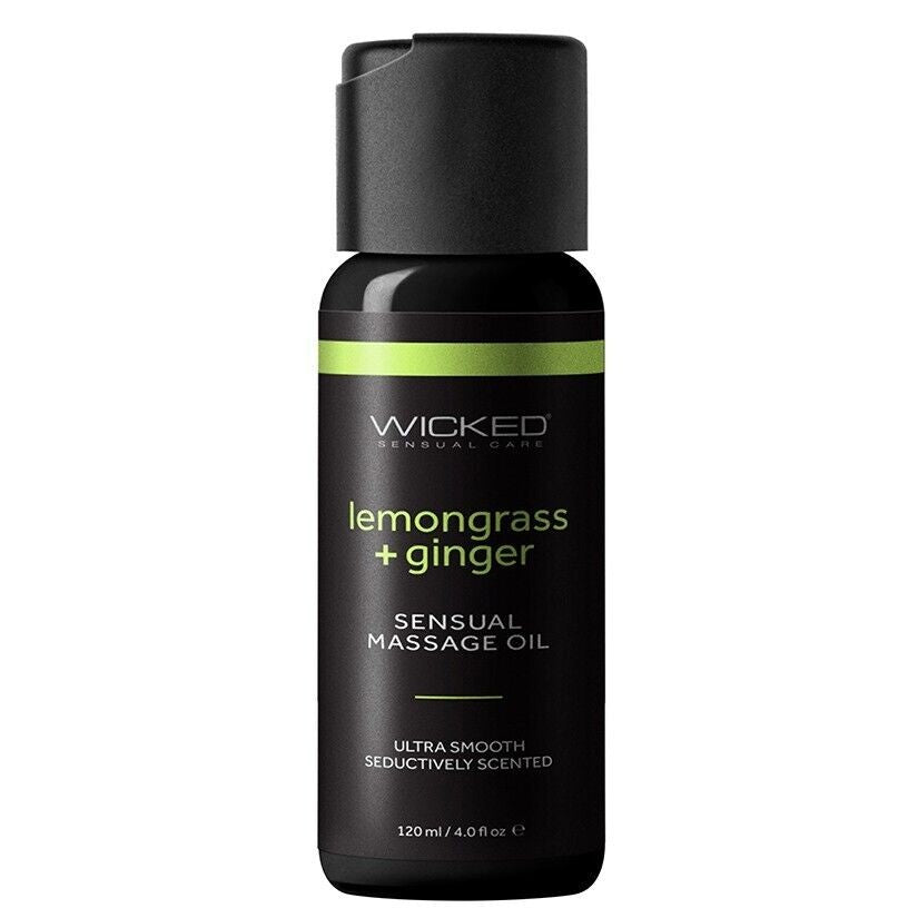 WICKED SENSUAL SENSUAL MASSAGE OIL [FLAV:LEMONGRASS + GINGER SZ:120ML]