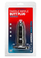 DOC JOHNSON TRIPLE RIPPLE BUTT PLUG MEDBLK