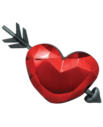 HEART SHAPED CUP WITH STRAW RED