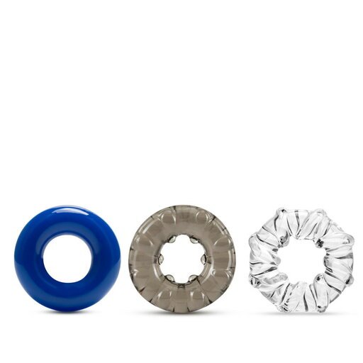 COCK RING STAY HARD TRIPLE STRETCH 3 PACK