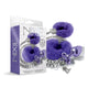 NIXIE METAL BUTT PLUG & CUFF SET METALLIC PURPLE