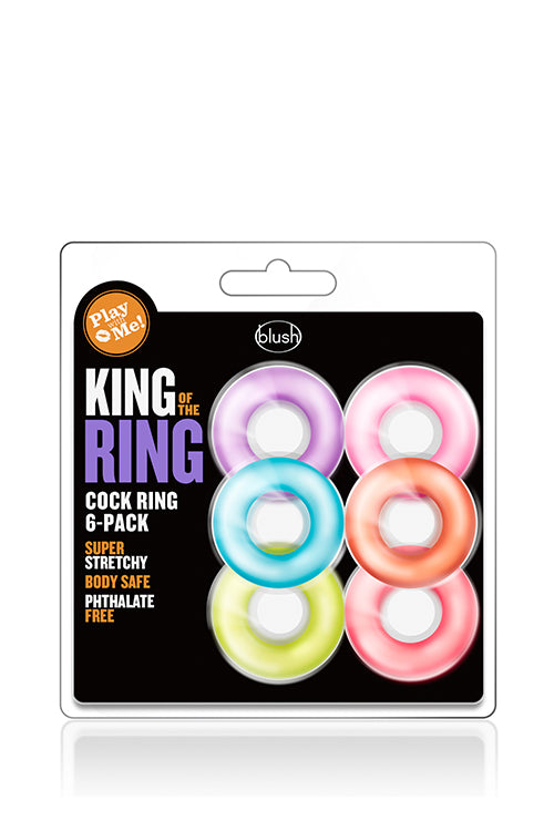 6 PACK KING OF THE RING COCK RINGS