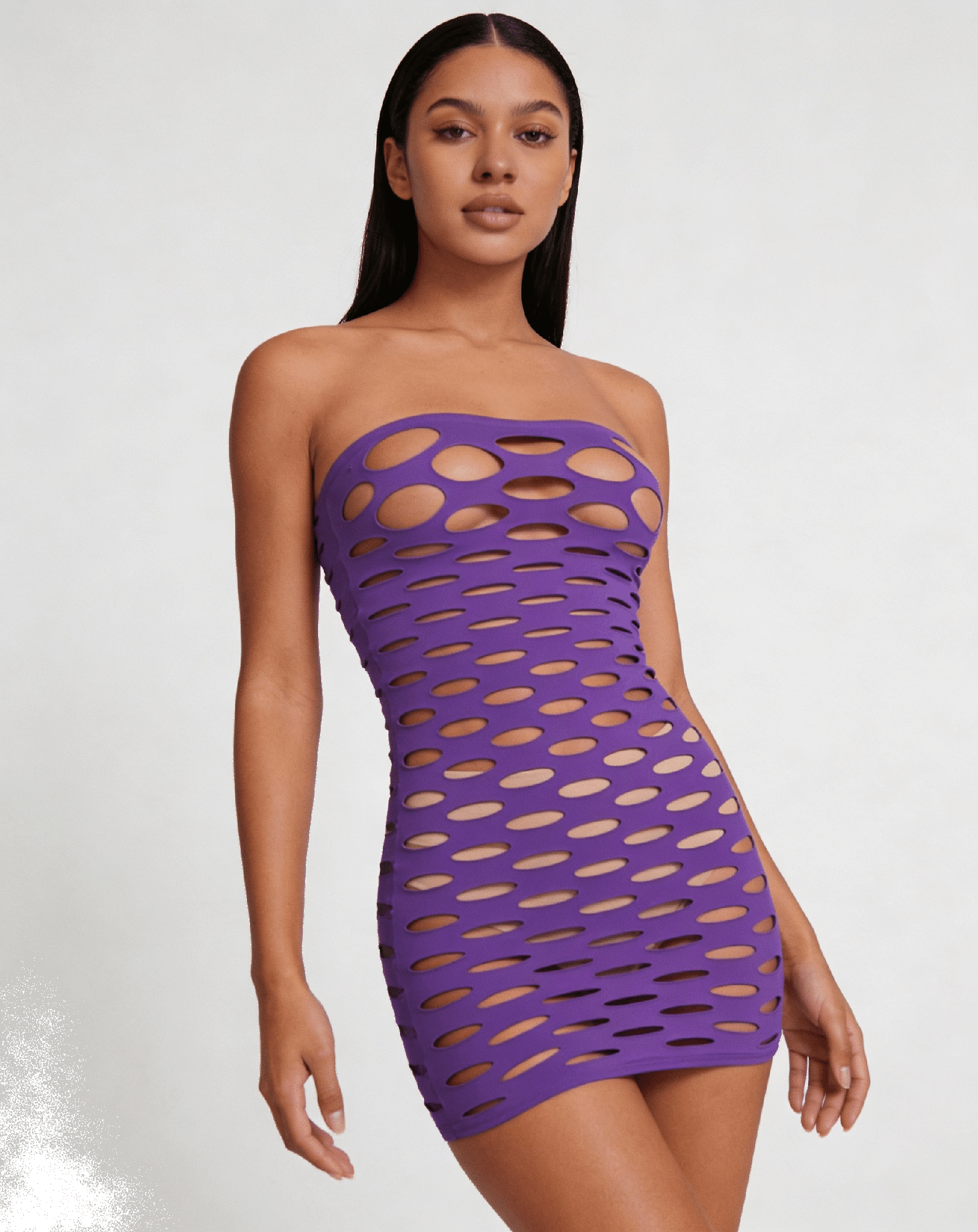 TUBE DRESS  [CL:PURPLE]