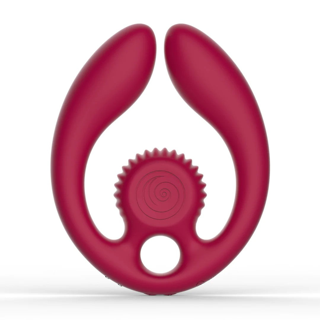SVIBE SNAIL GIZI DUO COUPLES STIMULATOR [CL:BURGUNDY]