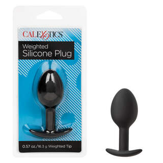 CalExotics Weighted Silicone Butt Plug - Black