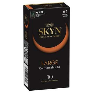 SKYN LARGE Comfortable Fit NON-LATEX Condoms 10pk