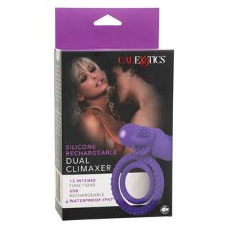 Calexotics Dual Climaxer Silicone Rechargeable Cock Ring