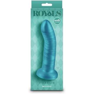 Royals 6" Charlie Metallic Teal Soft Dildo