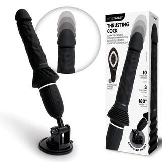 WhipSmart Thrusting & Vibrating Cock - Black