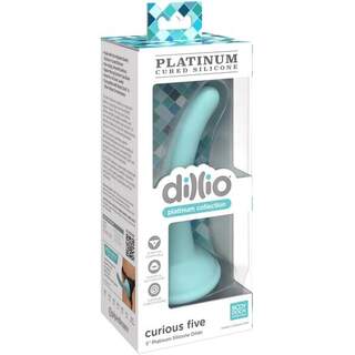 Dillio Platinum Curious Five 5" Silicone Dildo - Teal