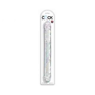 King Cock 18" Double Dildo - Clear