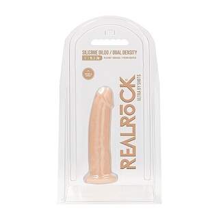 Real Rock Silicone Dual Density 6" Dildo - Flesh